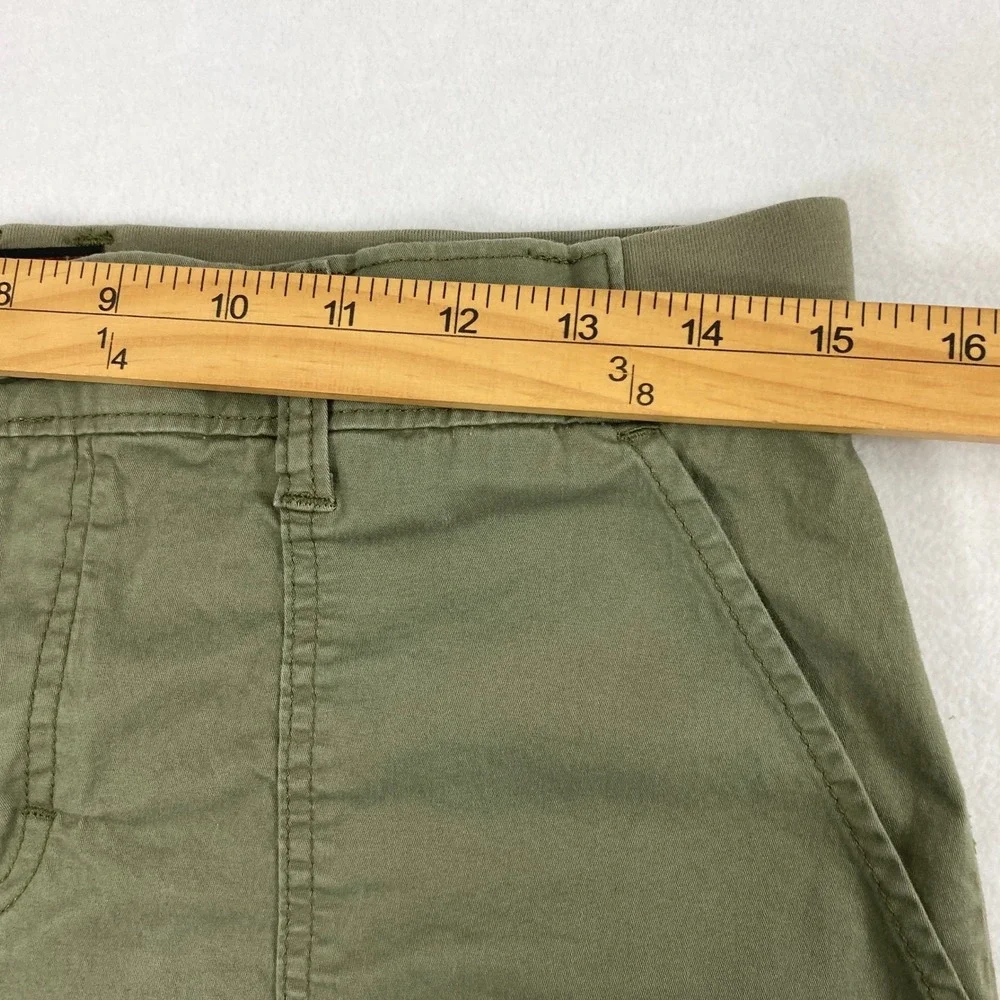 Lee Skort Womens 8M Olive Green Utility Cargo Hiking Mini Skirt Shorts Stretch